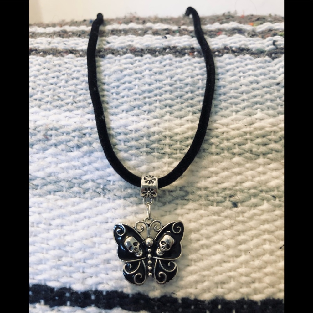 🌈3/$20 Gothic handcrafted Dark Cottagecore Velvet Cord Necklace Choker